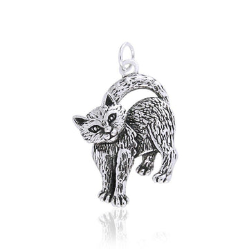 Silver Kitty Charm TCM086 - Jewelry